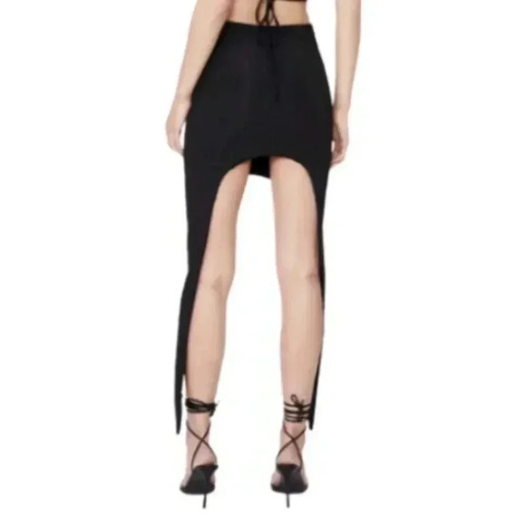 Revolve Bardot Black Asymetrical Skirt - Picture 7 of 8